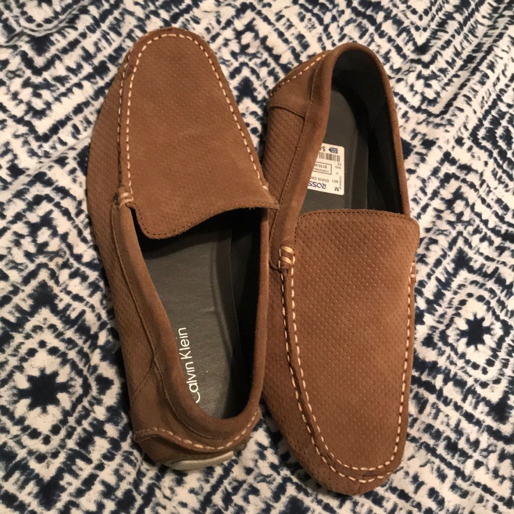 Men’s Calvin Klein suede loafers size 10
